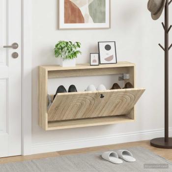 ARDEBO.de - Wandmontierter Schuhschrank ALKMAAR 71 x 17 x 43 cm