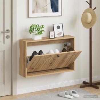 ARDEBO.de - Wandmontierter Schuhschrank ALKMAAR 71 x 17 x 43 cm