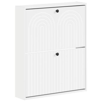 Wandmontierter Schuhschrank ALKMAAR 71 x 17 x 86 cm Weiß