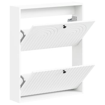 Wandmontierter Schuhschrank ALKMAAR 71 x 17 x 86 cm Weiß
