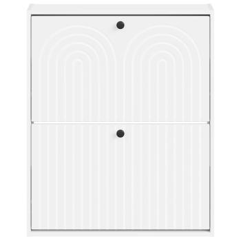 Wandmontierter Schuhschrank ALKMAAR 71 x 17 x 86 cm Weiß