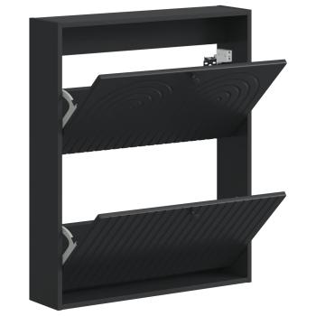 Wandmontierter Schuhschrank ALKMAAR 71 x 17 x 86 cm Schwarz