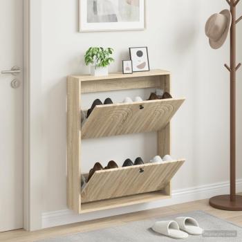 ARDEBO.de - Wandmontierter Schuhschrank ALKMAAR 71 x 17 x 86 cm