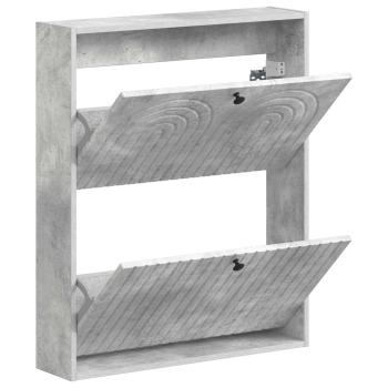 Wandmontierter Schuhschrank ALKMAAR 71 x 17 x 86 cm Betongrau