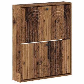 Wandmontierter Schuhschrank ALKMAAR 71 x 17 x 86 cm Altholz