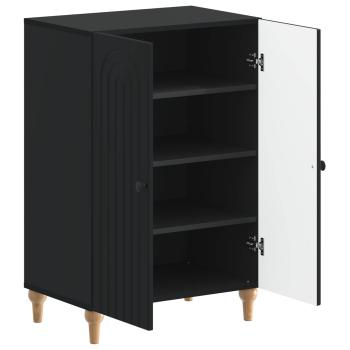 Schuhschrank ALKMAAR 59,5 x 39,5 x 90 cm Holzwerkstoff Schwarz