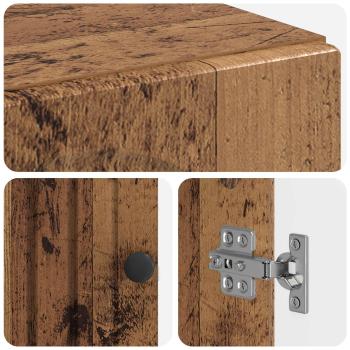 Schuhschrank ALKMAAR 59,5 x 39,5 x 90 cm Holzwerkstoff Altholz