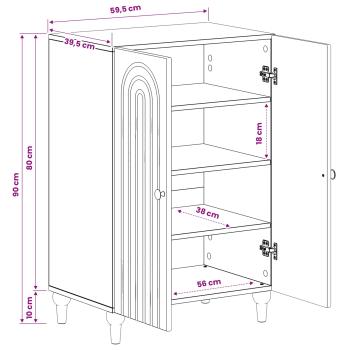 Schuhschrank ALKMAAR 59,5 x 39,5 x 90 cm Holzwerkstoff Altholz