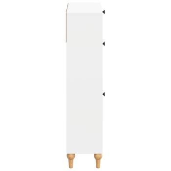 Schuhschrank ALKMAAR 78 x 24 x 103 cm Holzwerkstoff Weiß
