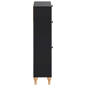 Schuhschrank ALKMAAR 78 x 24 x 103 cm Holzwerkstoff Schwarz