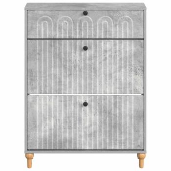Schuhschrank ALKMAAR 78 x 24 x 103 cm Holzwerkstoff Betongrau