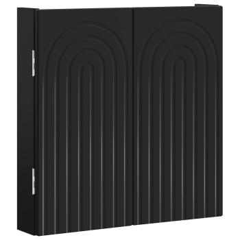 Dartboard Schrank ALKMAAR Schwarz 52,5 x 10,5 x 53,5 cm