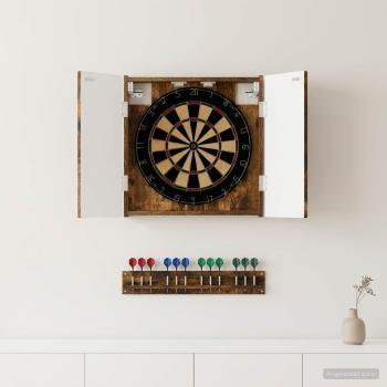 ARDEBO.de - Dartboard Schrank ALKMAAR R?uchereiche 52,5 x 10,5 x 53,5 cm