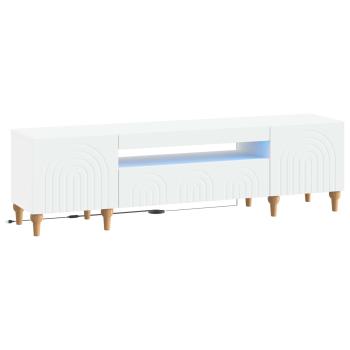 LED-TV-Schrank ALKMAAR 153 x 35 x 43 cm Weiß Holzwerkstoff