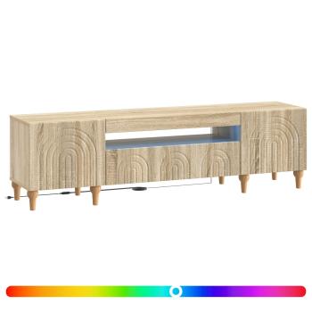 LED-TV-Schrank ALKMAAR 153 x 35 x 43 cm Sonoma-Eiche