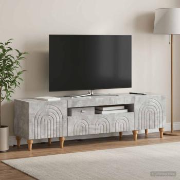 ARDEBO.de - LED-TV-Schrank ALKMAAR 153 x 35 x 43 cm Betongrau Holzwerkstoff