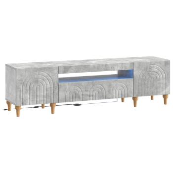 LED-TV-Schrank ALKMAAR 153 x 35 x 43 cm Betongrau Holzwerkstoff