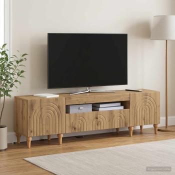 ARDEBO.de - LED-TV-Schrank ALKMAAR 153 x 35 x 43 cm Artisan-Eiche