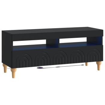 LED-TV-Schrank ALKMAAR 100 x 35 x 43 cm Schwarz Holzwerkstoff