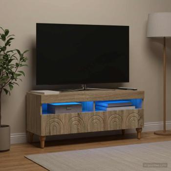 LED-TV-Schrank ALKMAAR 100 x 35 x 43 cm Sonoma-Eiche