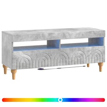 LED-TV-Schrank ALKMAAR 100 x 35 x 43 cm Betongrau Holzwerkstoff
