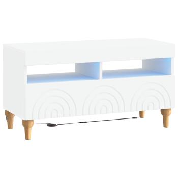 LED-TV-Schrank ALKMAAR 81 x 35 x 43 cm Weiß Holzwerkstoff