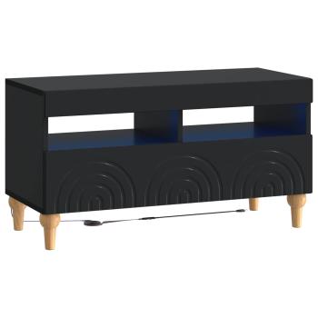 LED-TV-Schrank ALKMAAR 81 x 35 x 43 cm Schwarz Holzwerkstoff