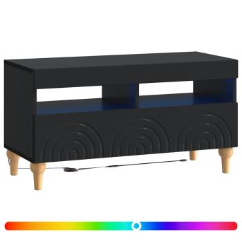 LED-TV-Schrank ALKMAAR 81 x 35 x 43 cm Schwarz Holzwerkstoff