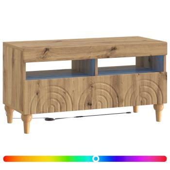LED-TV-Schrank ALKMAAR 81 x 35 x 43 cm Artisan-Eiche