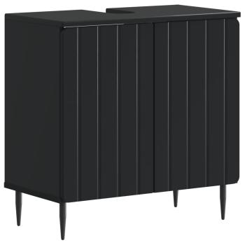 ARDEBO.de - Waschbeckenschrank ZWOLLE Schwarz 59,5 x 31,5 x 59 cm