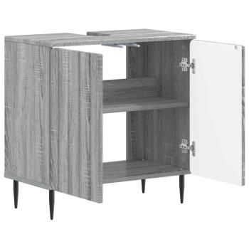 Waschbeckenschrank ZWOLLE Sonoma-Grau 59,5 x 31,5 x 59 cm