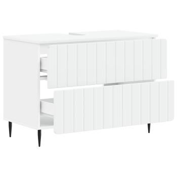 Waschbeckenschrank ZWOLLE Weiß 82 x 41 x 58,5 cm Holzwerkstoff
