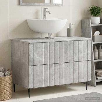 ARDEBO.de - Waschbeckenschrank ZWOLLE Betongrau 82 x 41 x 58,5 cm