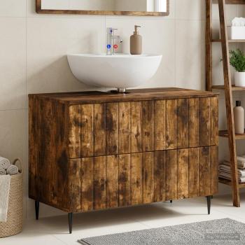 ARDEBO.de - Waschbeckenschrank ZWOLLE Raucheiche 82 x 41 x 58,5 cm