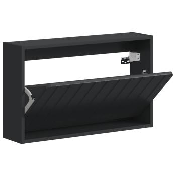 Wandmontierter Schuhschrank ZWOLLE 71 x 17 x 43 cm Schwarz