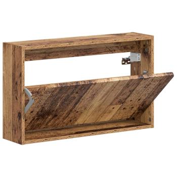 Wandmontierter Schuhschrank ZWOLLE 71 x 17 x 43 cm Altholz