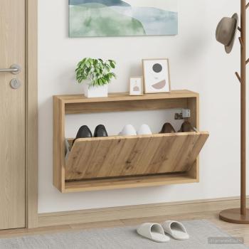 ARDEBO.de - Wandmontierter Schuhschrank ZWOLLE 71 x 17 x 43 cm