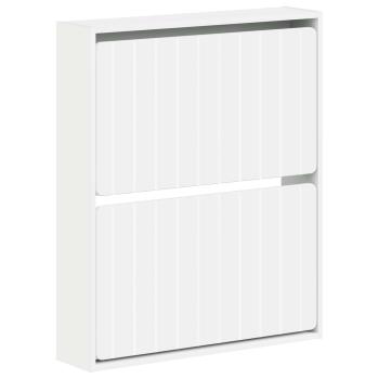 Wandmontierter Schuhschrank ZWOLLE 71 x 17 x 86 cm Weiß