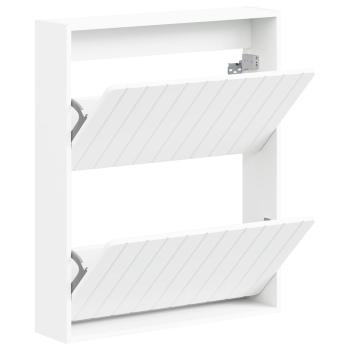 Wandmontierter Schuhschrank ZWOLLE 71 x 17 x 86 cm Weiß