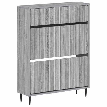 Schuhschrank ZWOLLE 78 x 24 x 103 cm Holzwerkstoff Sonoma-Grau