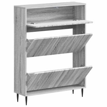 Schuhschrank ZWOLLE 78 x 24 x 103 cm Holzwerkstoff Sonoma-Grau