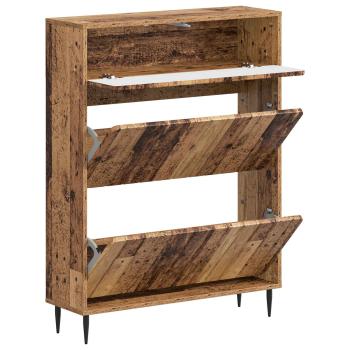 Schuhschrank ZWOLLE 78 x 24 x 103 cm Holzwerkstoff Altholz