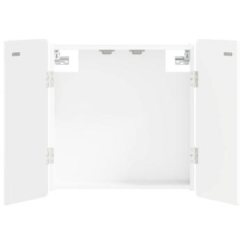 Dartboard Schrank ZWOLLE Hochglanz Wei? 52,5 x 10,5 x 57,5 cm