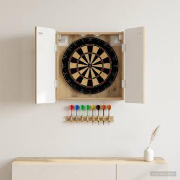 ARDEBO.de - Dartboard Schrank ZWOLLE Artisan-Eiche 52,5 x 10,5 x 57,5 cm