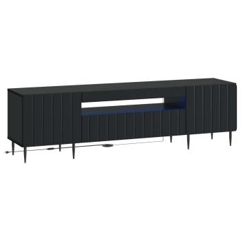LED-TV-Schrank ZWOLLE 153 x 35 x 43 cm Schwarz Holzwerkstoff