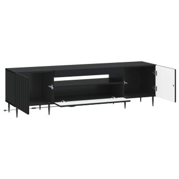 LED-TV-Schrank ZWOLLE 153 x 35 x 43 cm Schwarz Holzwerkstoff