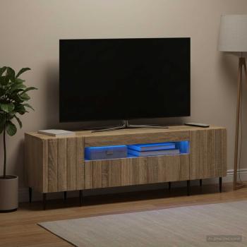 ARDEBO.de - LED-TV-Schrank ZWOLLE 153 x 35 x 43 cm Sonoma-Eiche