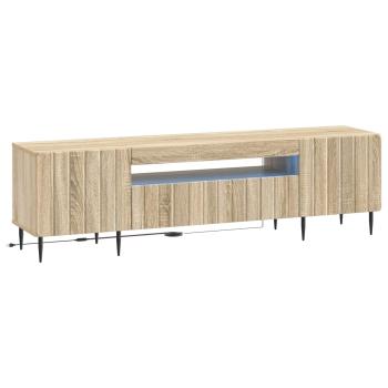 LED-TV-Schrank ZWOLLE 153 x 35 x 43 cm Sonoma-Eiche