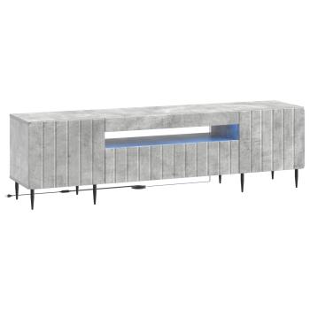 LED-TV-Schrank ZWOLLE 153 x 35 x 43 cm Betongrau Holzwerkstoff