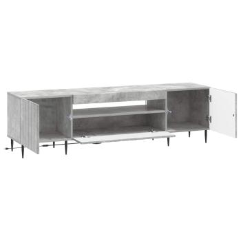 LED-TV-Schrank ZWOLLE 153 x 35 x 43 cm Betongrau Holzwerkstoff
